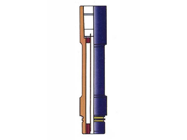 A piece of profile map of double hollow sucker rod on the white background.